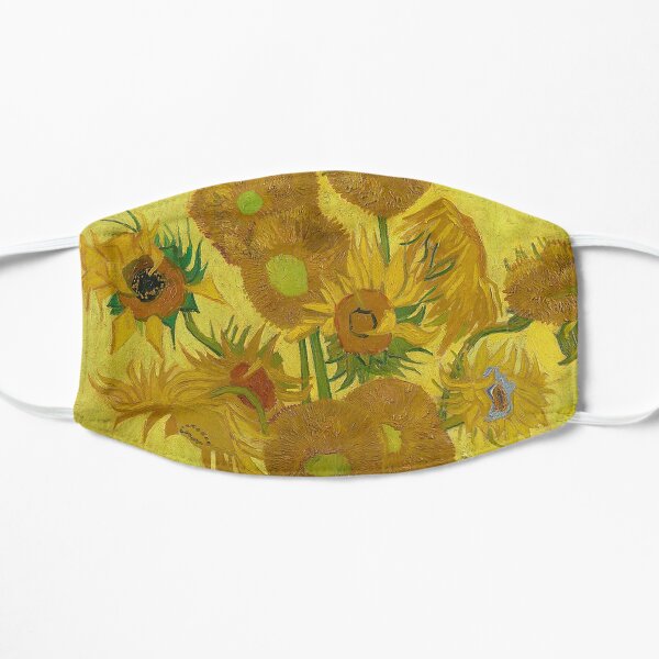Vincent Van Gogh Girasoles Mascarilla plana