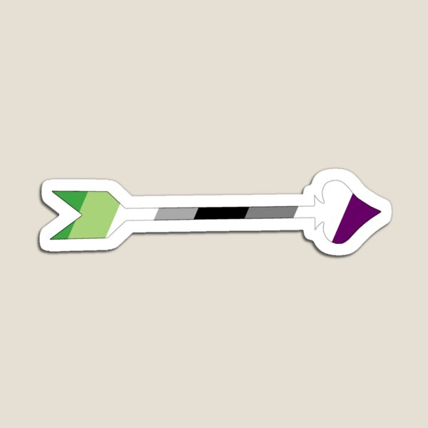 Aromantic Asexual Arrow Aro And Ace Flags Magnet By Moonboi Designs