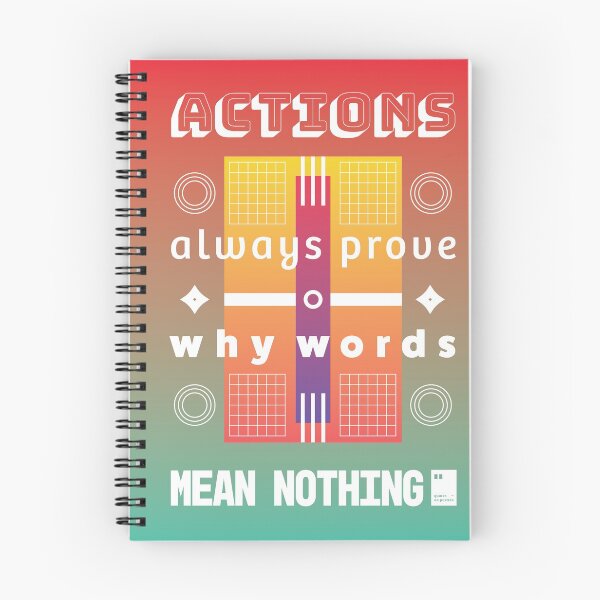 Item preview, Actions always prove why words mean nothing designed and sold by quotesonposters.