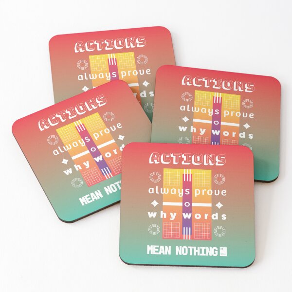Item preview, Actions always prove why words mean nothing designed and sold by quotesonposters.