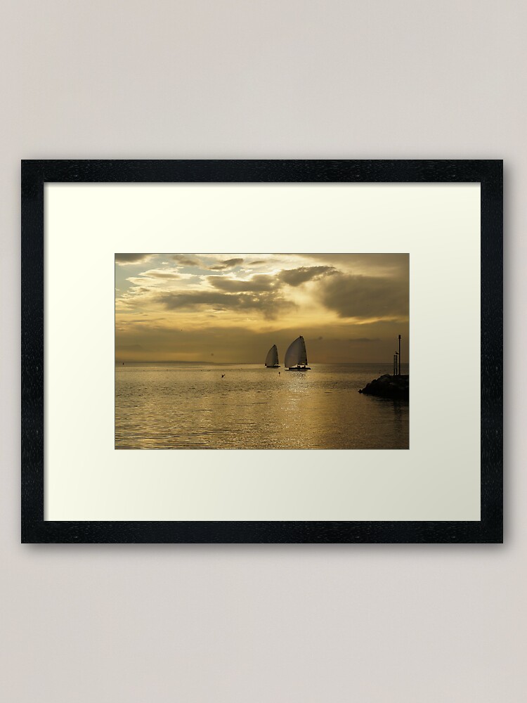 Alternate view of Ouchy - Sunset Framed Art Print