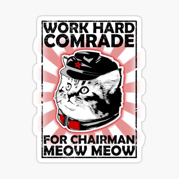 Item preview, Communism cat funny poster design designed and sold by LuminOrb.