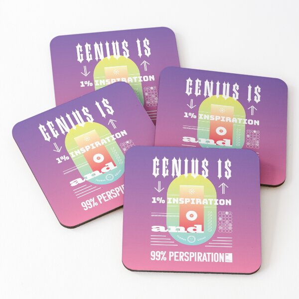 Item preview, Genius Is 1% inspiration and 99% perspiration designed and sold by quotesonposters.