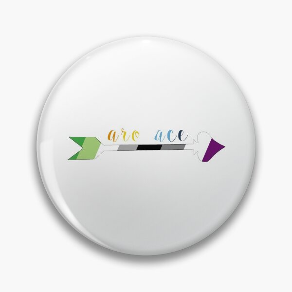Item preview, Aromantic Asexual Arrow / Aro and Ace Flag with AroAce Flag Text designed and sold by moonboi-designs.