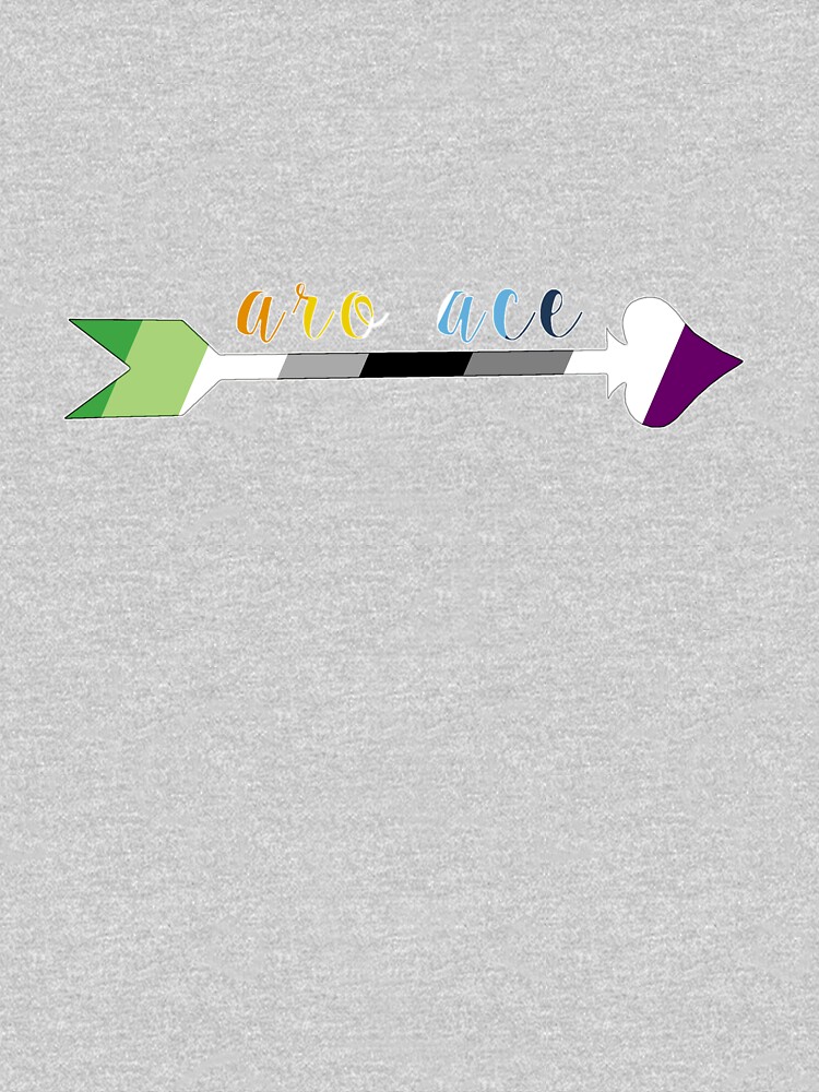 Aromantic Asexual Arrow Aro And Ace Flag With Aroace Flag Text Pullover Hoodie By Moonboi