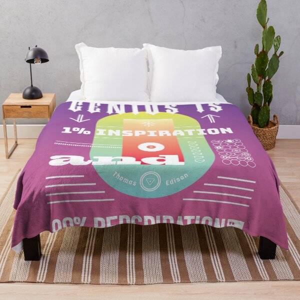 Item preview, Genius Is 1% inspiration and 99% perspiration designed and sold by quotesonposters.