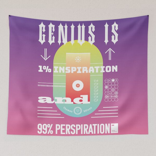 Item preview, Genius Is 1% inspiration and 99% perspiration designed and sold by quotesonposters.