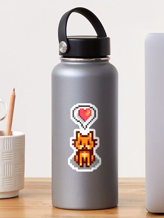 Aperçu 1 sur 3. Sticker avec l'œuvre Chat heureux de Stardew Valley créée et vendue par r9440.