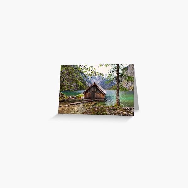 Framed boathouse Greeting Card
