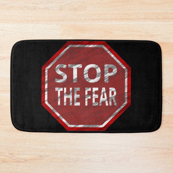 Item preview, Stop the fear sign (with cracks on a dark bg) designed and sold by tuzlay.
