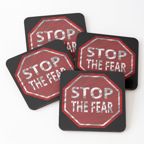 Item preview, Stop the fear sign (with cracks on a dark bg) designed and sold by tuzlay.