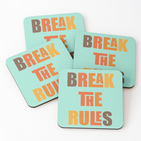 Item preview, BREAK THE RULES designed and sold by shopretroblue.