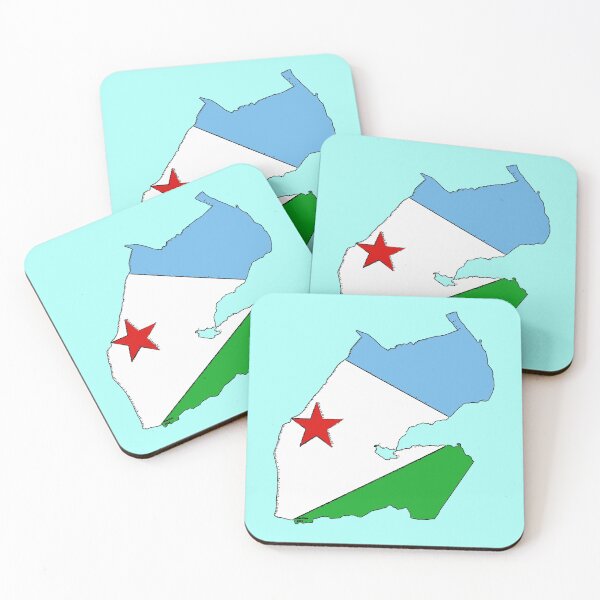 Item preview, Djibouti Map With Djiboutian Flag designed and sold by Havocgirl.