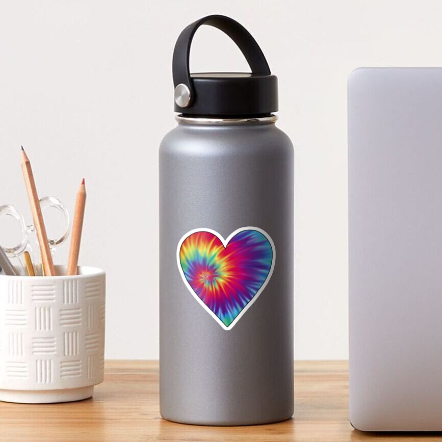 Tie-Dye Heart Sticker
