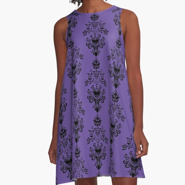 Haunted Mansion Wallpaper A-Line Dress