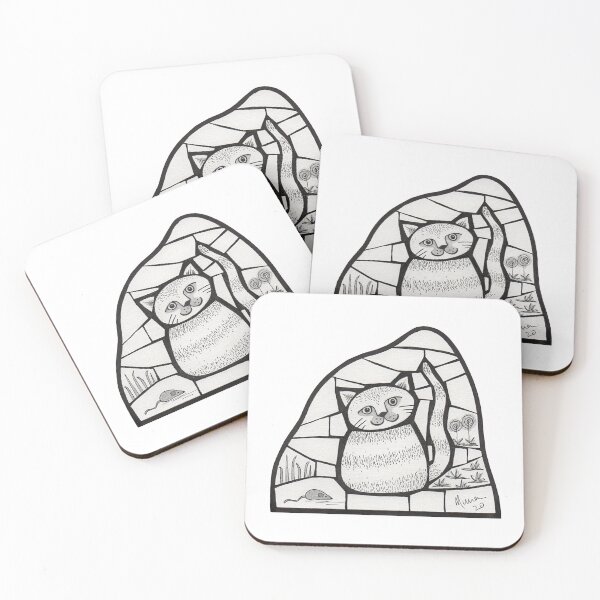 Item preview, Happy Cat mosaic illustration designed and sold by Muna Zuberi.