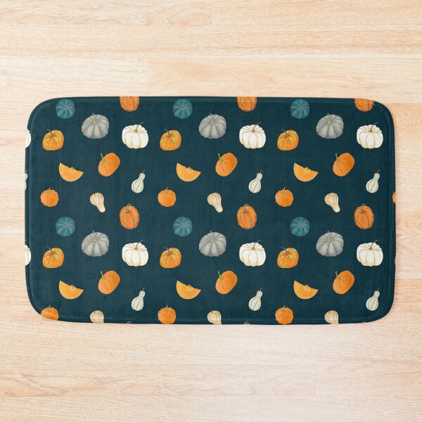 Item preview, Halloween Pumpkins and Gourds - dark teal palette designed and sold by Andreea Dumez.