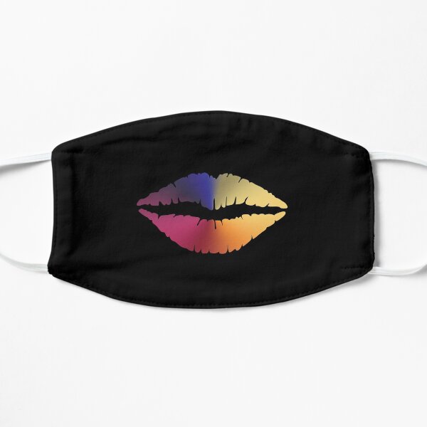 Lips Angle Gradient (Black) Flat Mask