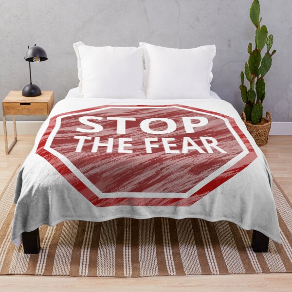 Item preview, Stop the fear sign (with cracks on a light bg) designed and sold by tuzlay.
