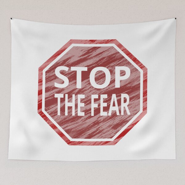 Item preview, Stop the fear sign (with cracks on a light bg) designed and sold by tuzlay.