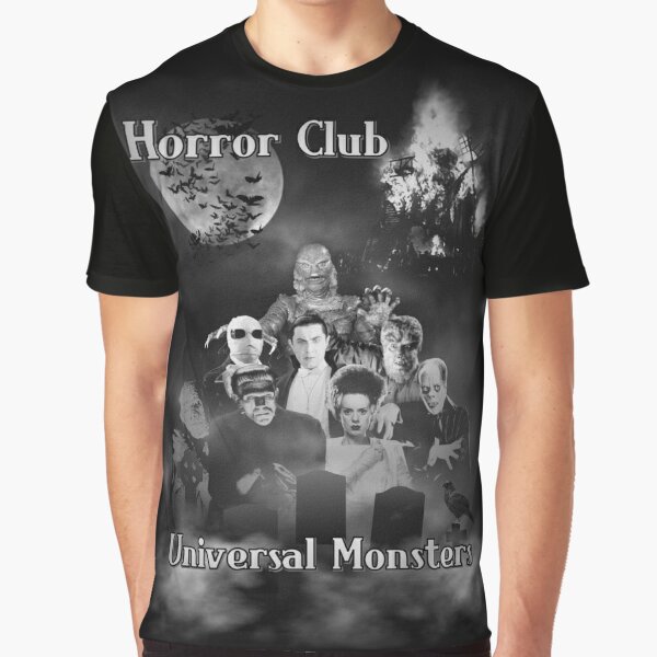 Horror Club - Universal Monsters. Graphic T-Shirt