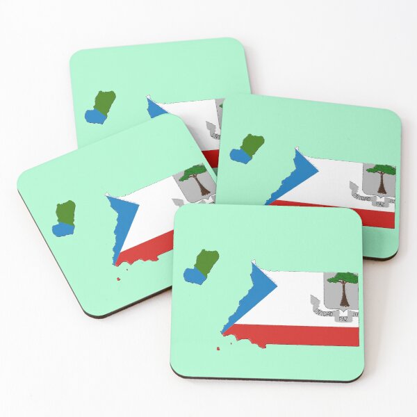 Item preview, Equatorial Guinea Map With Equatorial Guinean Flag designed and sold by Havocgirl.