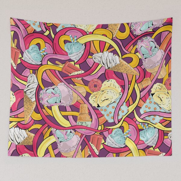 Item preview, Abstract Ice Cream Pattern designed and sold by AnastasiaDesign.