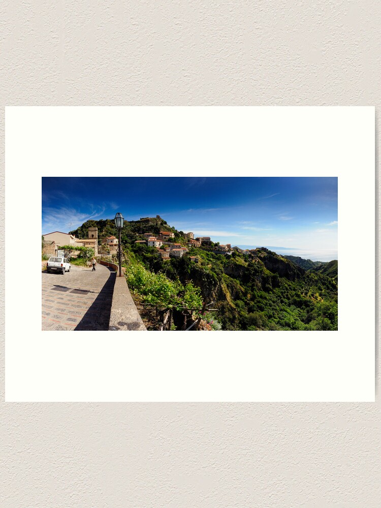 Thumbnail 1 of 3, Art Print, Savoca, Sicily designed and sold by sjbowen.