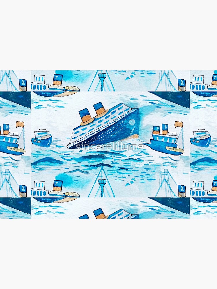 Thumbnail 5 of 5, Mask, Ferry boats scrub cap designed and sold by sincerelillyme.