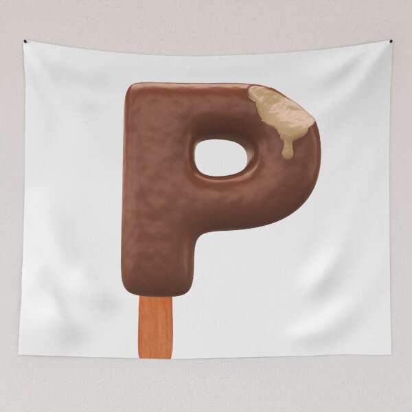 Item preview, P Ice Cream P Letter 3d Alphabet Chocolate designed and sold by HelloFromAja.