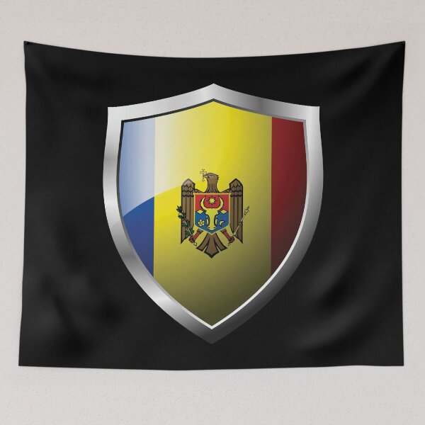 Item preview, Strong Moldova Flag Shield Country designed and sold by HelloFromAja.