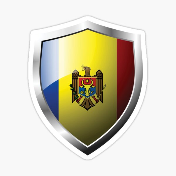 Item preview, Strong Moldova Flag Shield Country designed and sold by HelloFromAja.
