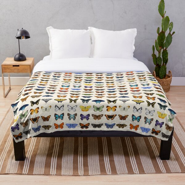 Butterflies of North America Throw Blanket