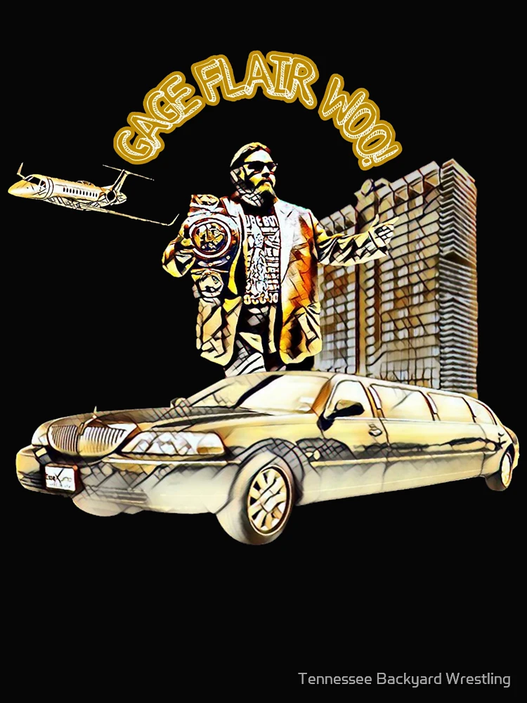 Thumbnail 4 of 4, Boxy T-Shirt, Gage Flair “Limousine Ridin, Jet Flyin” Merchandise. designed and sold by Tennessee Backyard Wrestling.