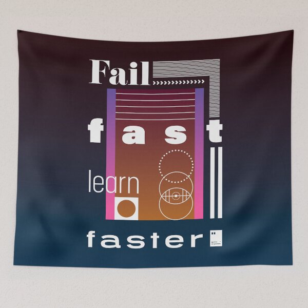 Item preview, Fail fast, learn faster designed and sold by quotesonposters.