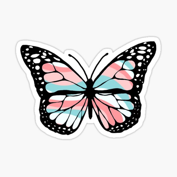 wavy 1 butterfly Sticker