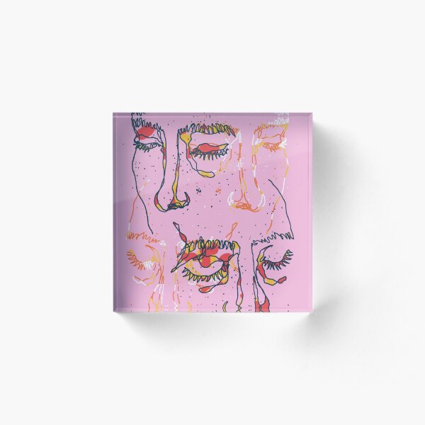 Sleepy People Acrylic Block