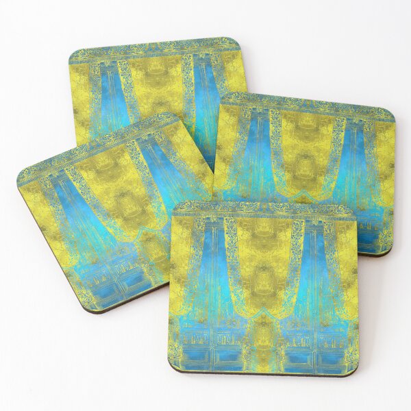 Item preview, Turquoise n Gold Engraving: A window Image designed and sold by Vassia Sarri.