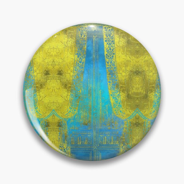 Item preview, Turquoise n Gold Engraving: A window Image designed and sold by Vassia Sarri.