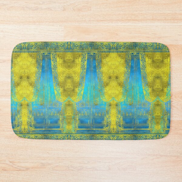 Item preview, Turquoise n Gold Engraving: A window Image designed and sold by Vassia Sarri.