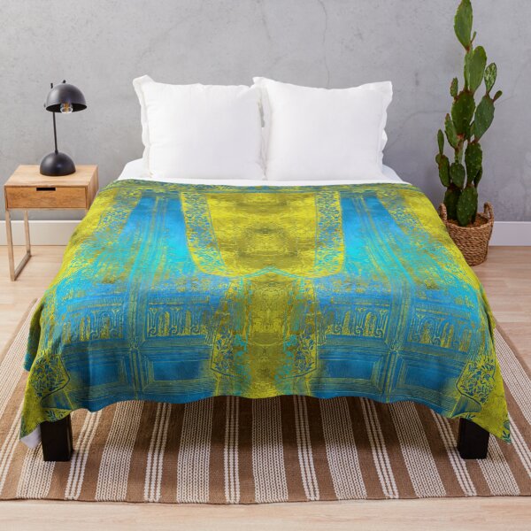 Item preview, Turquoise n Gold Engraving: A window Image designed and sold by Vassia Sarri.