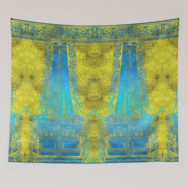 Item preview, Turquoise n Gold Engraving: A window Image designed and sold by Vassia Sarri.