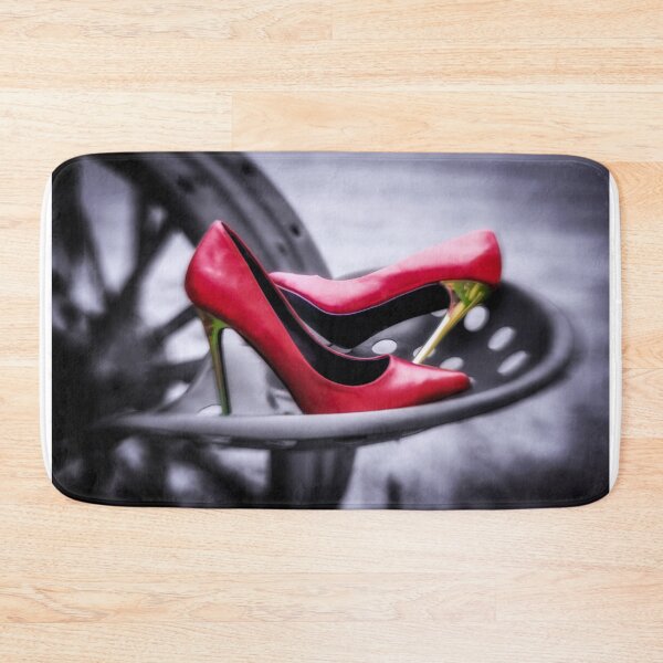 Item preview, She Thinks My Tractors Sexy red high heel stilettos on an old Tractor designed and sold by MarniePatchett.
