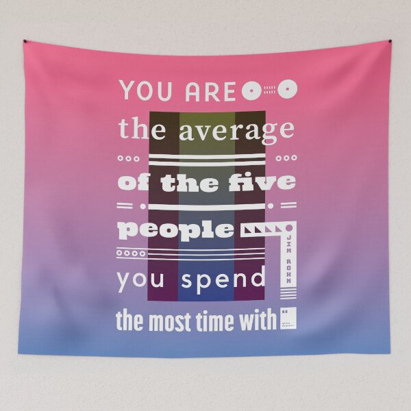 Item preview, You are the average of the five people you spend the most time with designed and sold by quotesonposters.