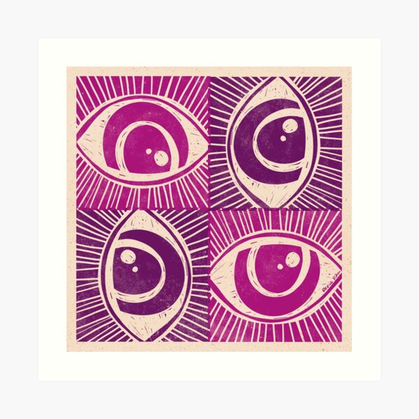 Woodblock Eye Art Print