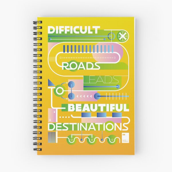 Item preview, Difficult roads leads to beautiful destinations  designed and sold by quotesonposters.