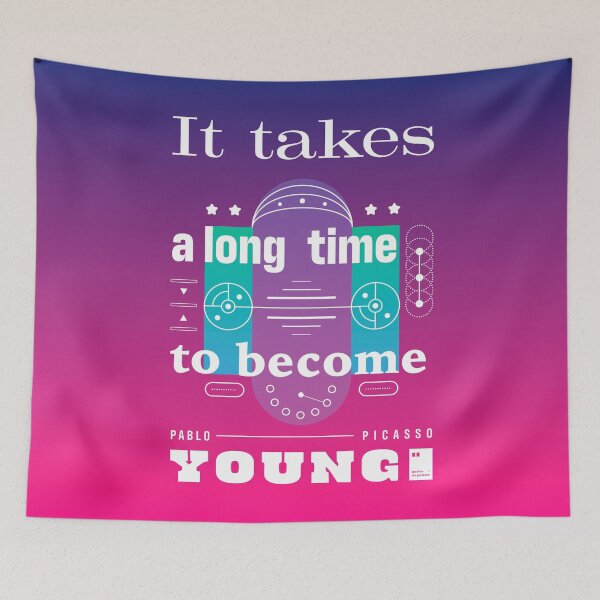 Item preview, It takes a long time to become young designed and sold by quotesonposters.