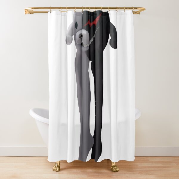 Ball Monokuma but leg Shower Curtain