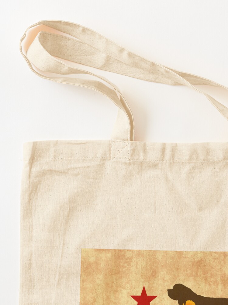 Alternate view of California Flag Face Mask Tote Bag