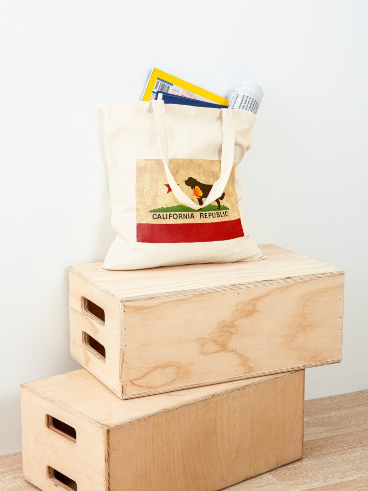 Alternate view of California Flag Face Mask Tote Bag